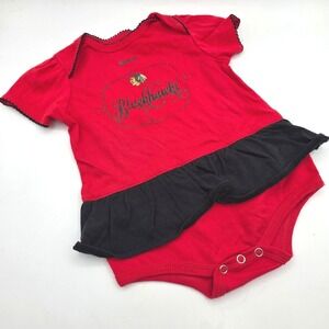 Reebok Chicago Blackhawks Bodysuit Red Black Ruffle Skirt Infant 12M